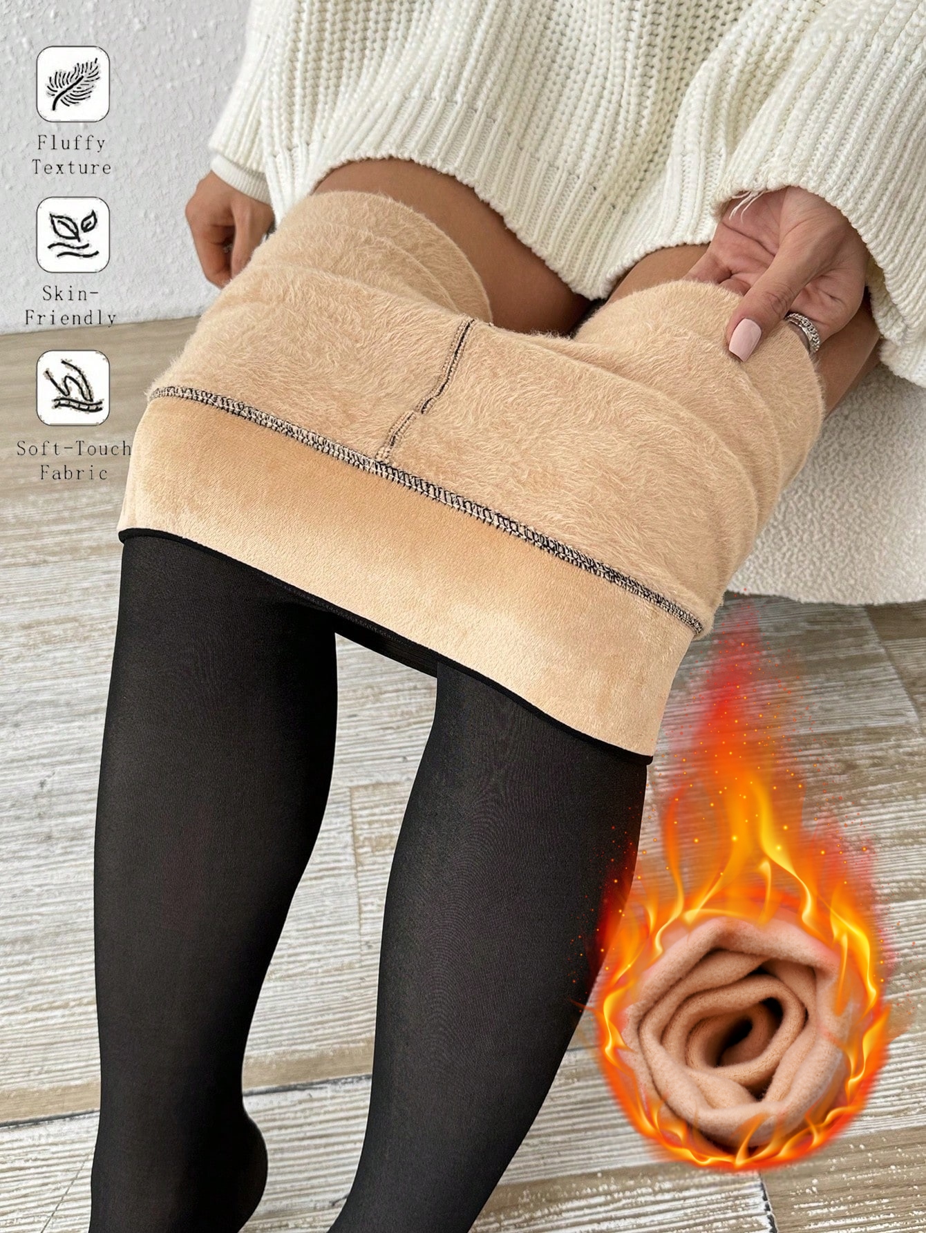 Tights Pantyhose Sheer - High Waisted Fleece Lined Tights for