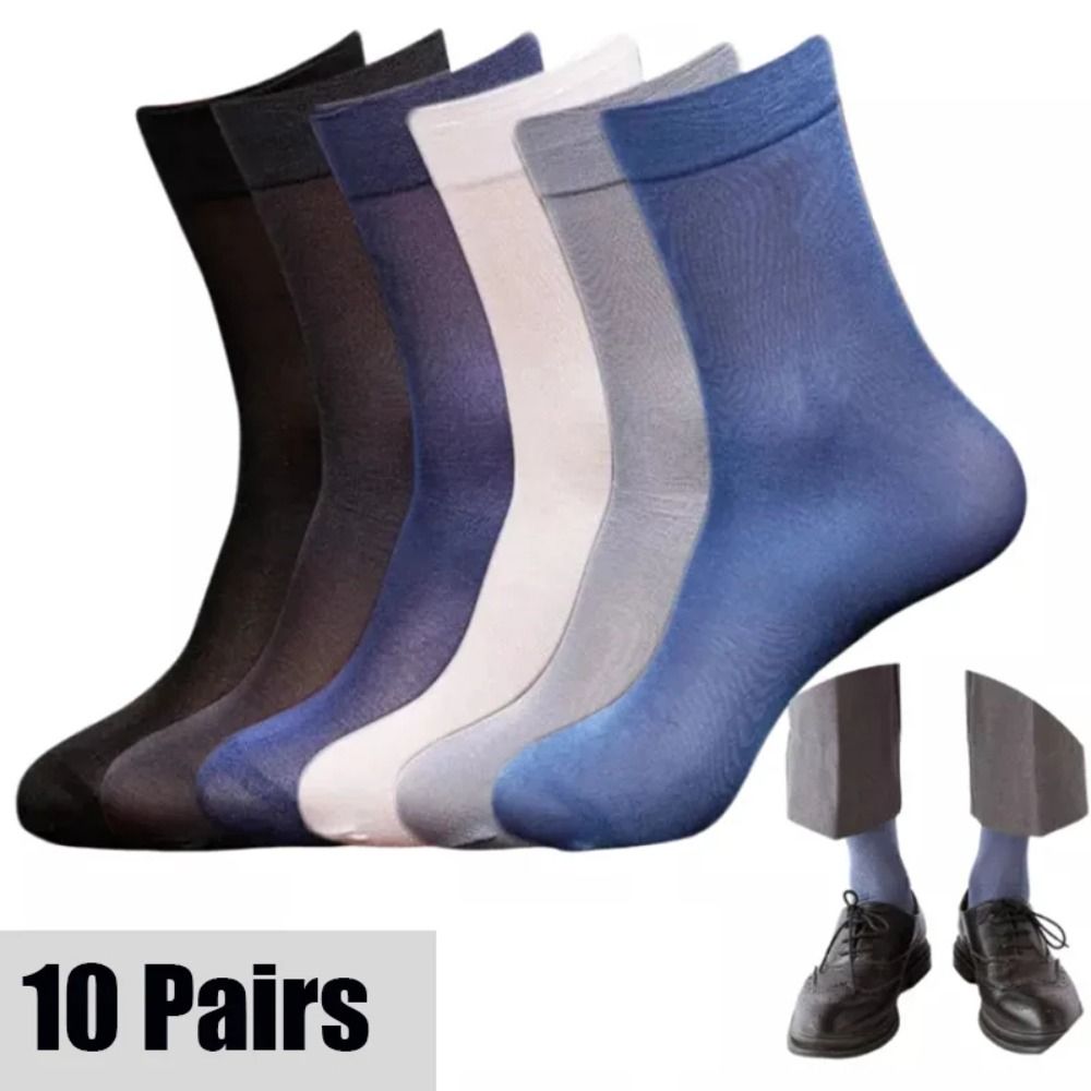 Silk Sock Bamboo - 10pairs Men Ice Silk Socks Summer