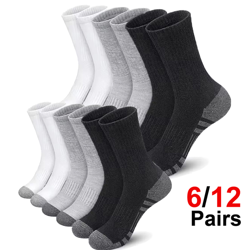 Men's 6 Pairs Pack High Perfor - Cotton Crew Sock Pack บทวิจารณ์และราคา