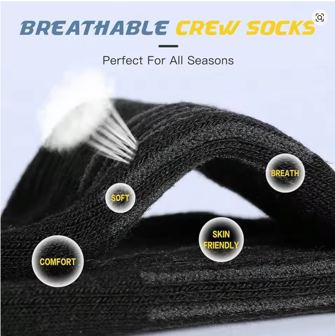 Men's 6 Pairs Pack High Perfor - Cotton Crew Sock Pack บทวิจารณ์และราคา