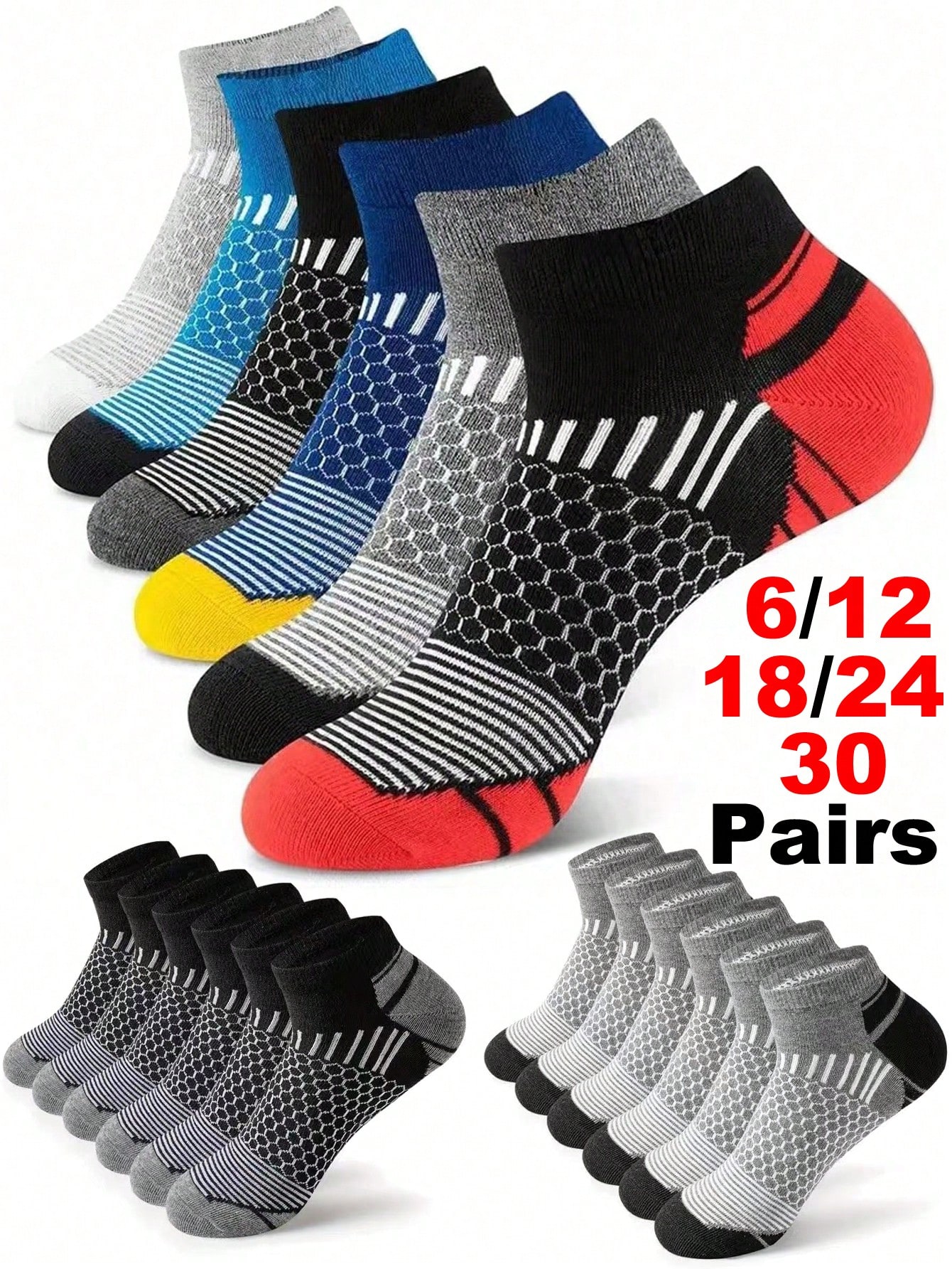 Men's Athletic Socks Ankle Run - Ankle Sock Low Cut บทวิจารณ์และราคา