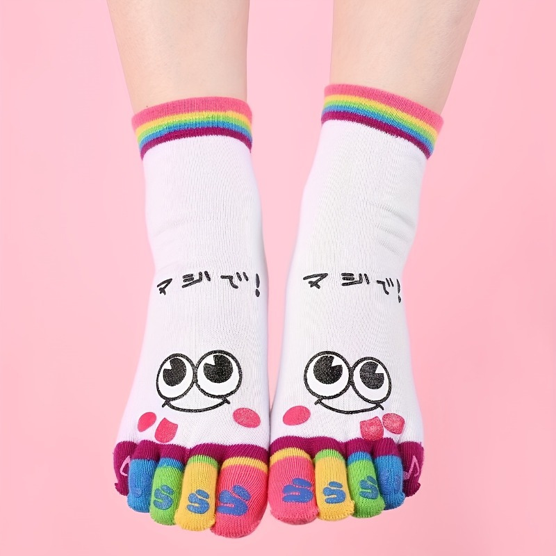 3pairs//Cartoon printed toe so - Toe Sock Split บทวิจารณ์และราคา