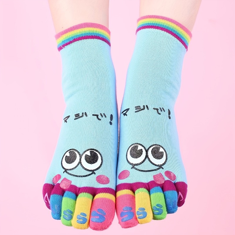 3pairs//Cartoon printed toe so - Toe Sock Split บทวิจารณ์และราคา