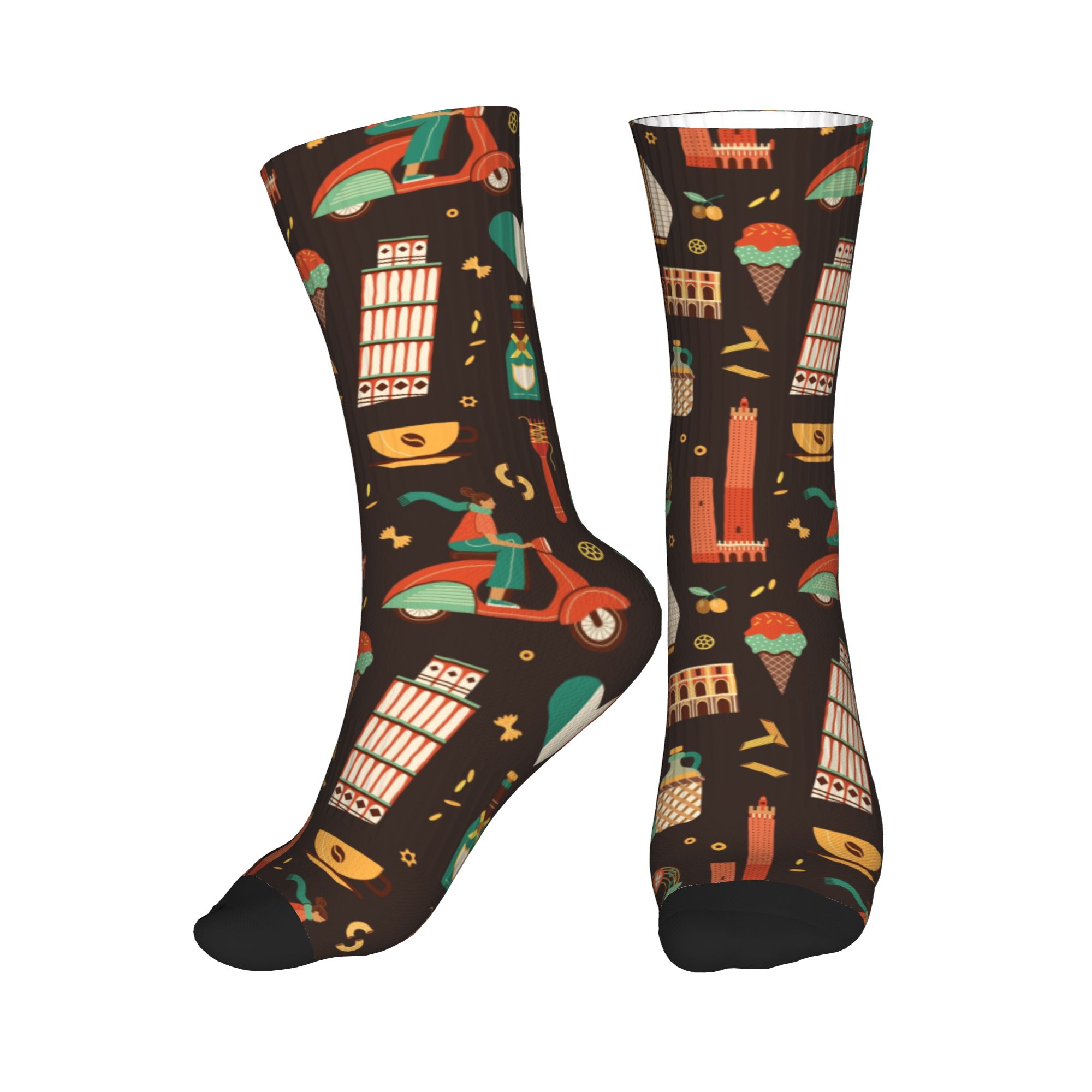 Italy Travel Italian Food Land - Dress Sock Men บทวิจารณ์และราคา