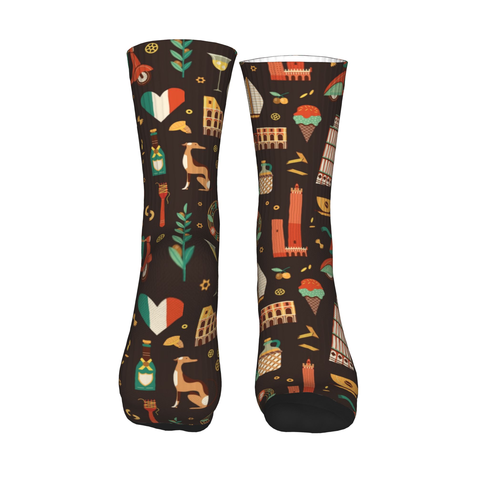 Italy Travel Italian Food Land - Dress Sock Men บทวิจารณ์และราคา