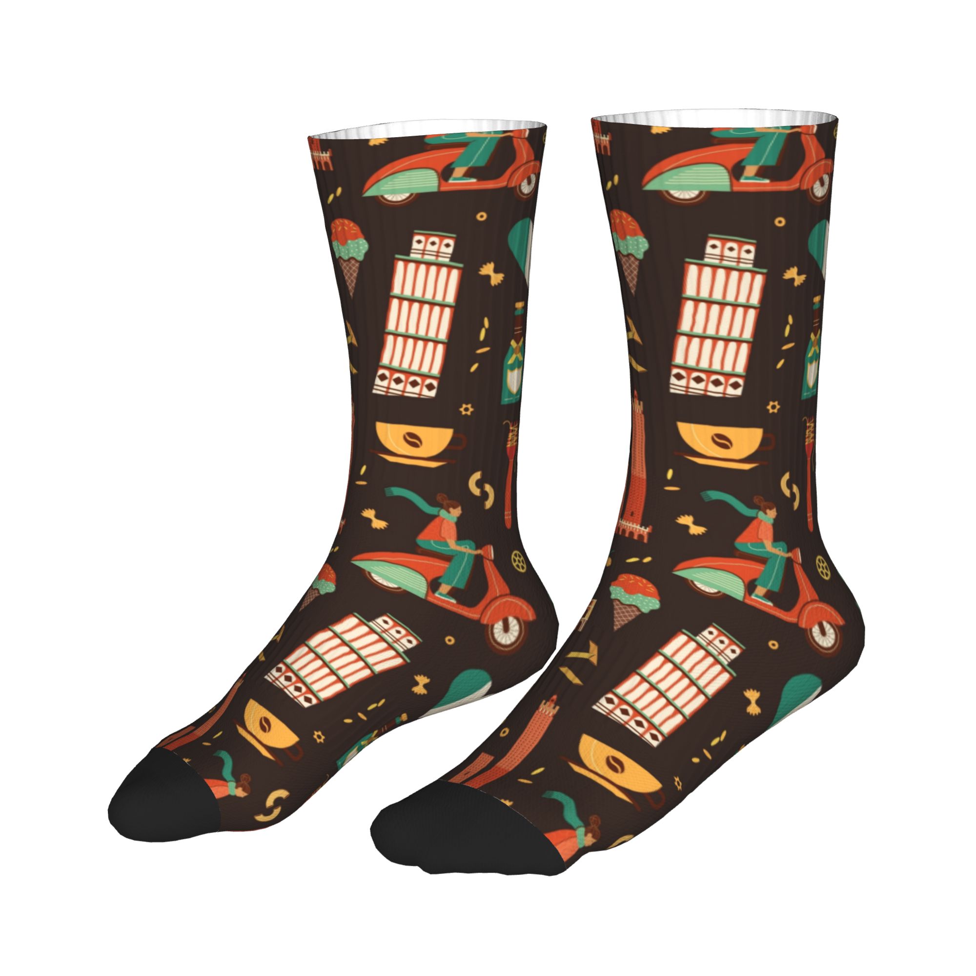 Italy Travel Italian Food Land - Dress Sock Men บทวิจารณ์และราคา