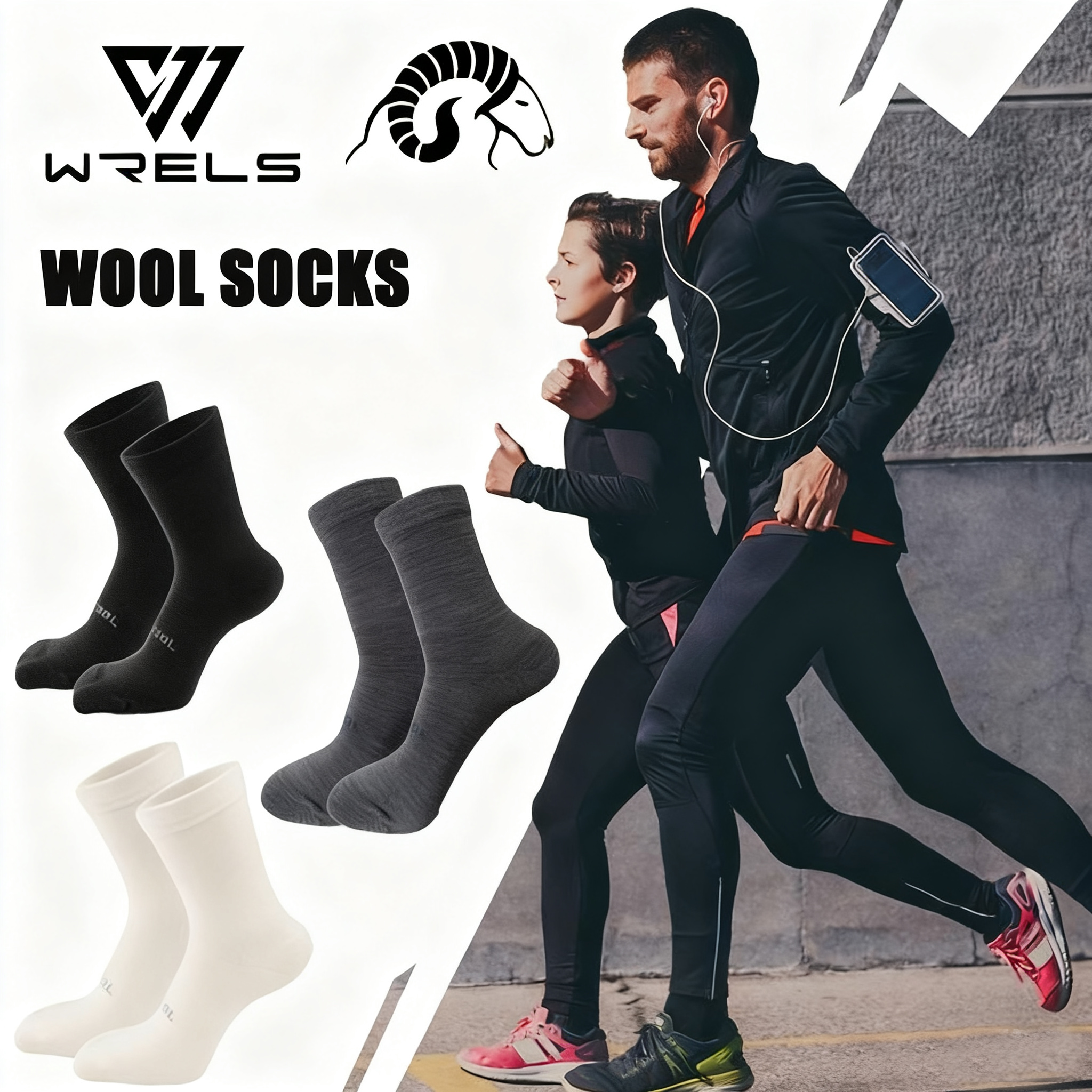 1/3pairs Winter Wool Socks Bre - Wool Hiking Sock บทวิจารณ์และราคา