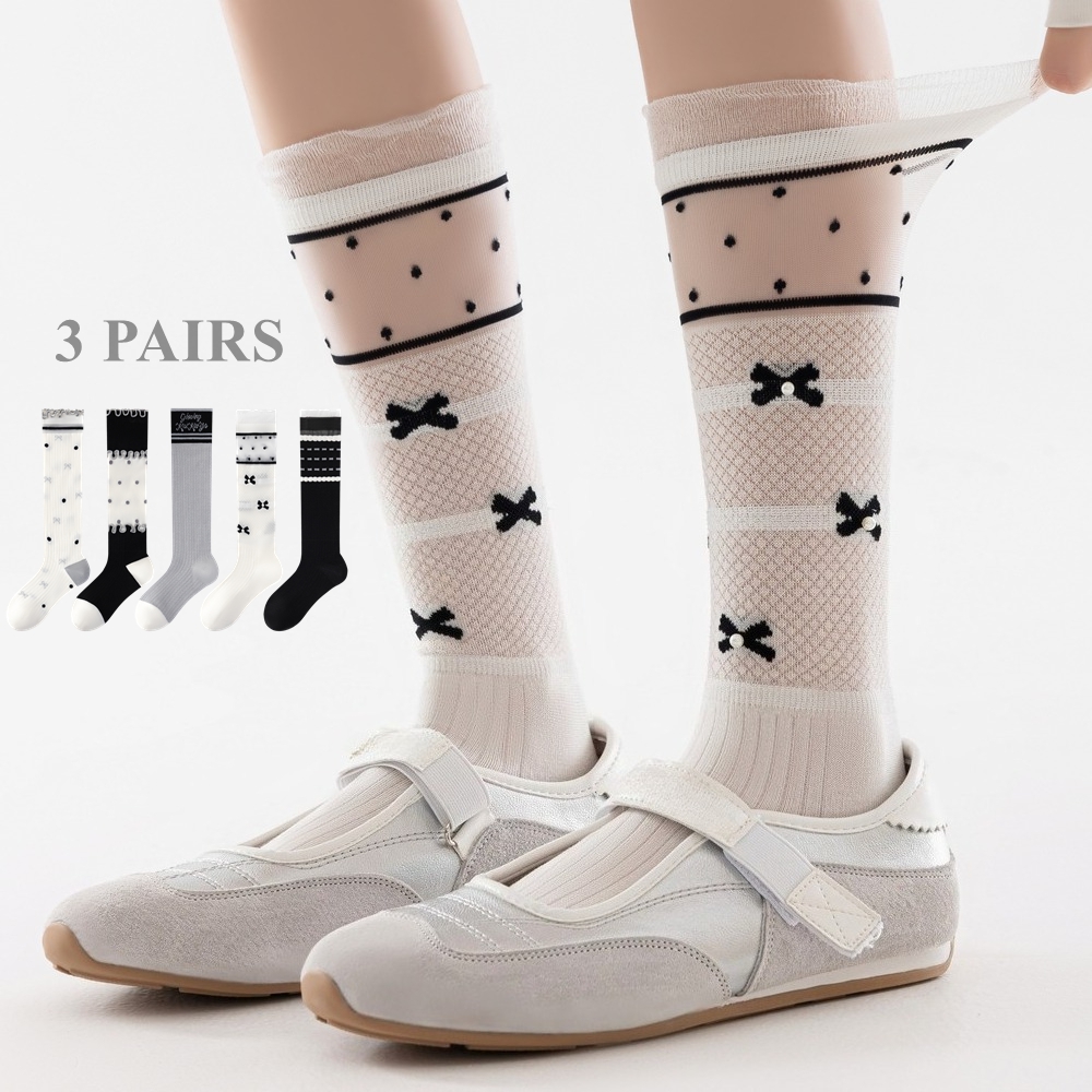 3 Pairs Cute Women's Socks Sum - Silk Sock Bamboo บทวิจารณ์และราคา