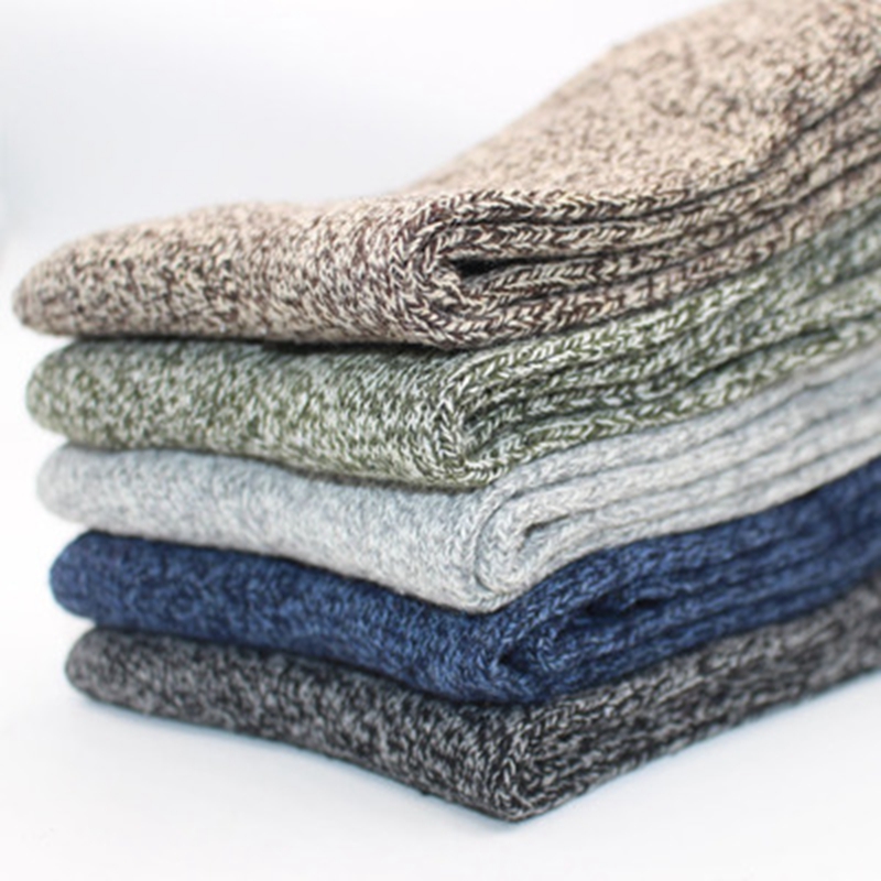 5 Pairs 1 Lot Men's Winter War - Cotton Crew Sock Pack บทวิจารณ์และราคา