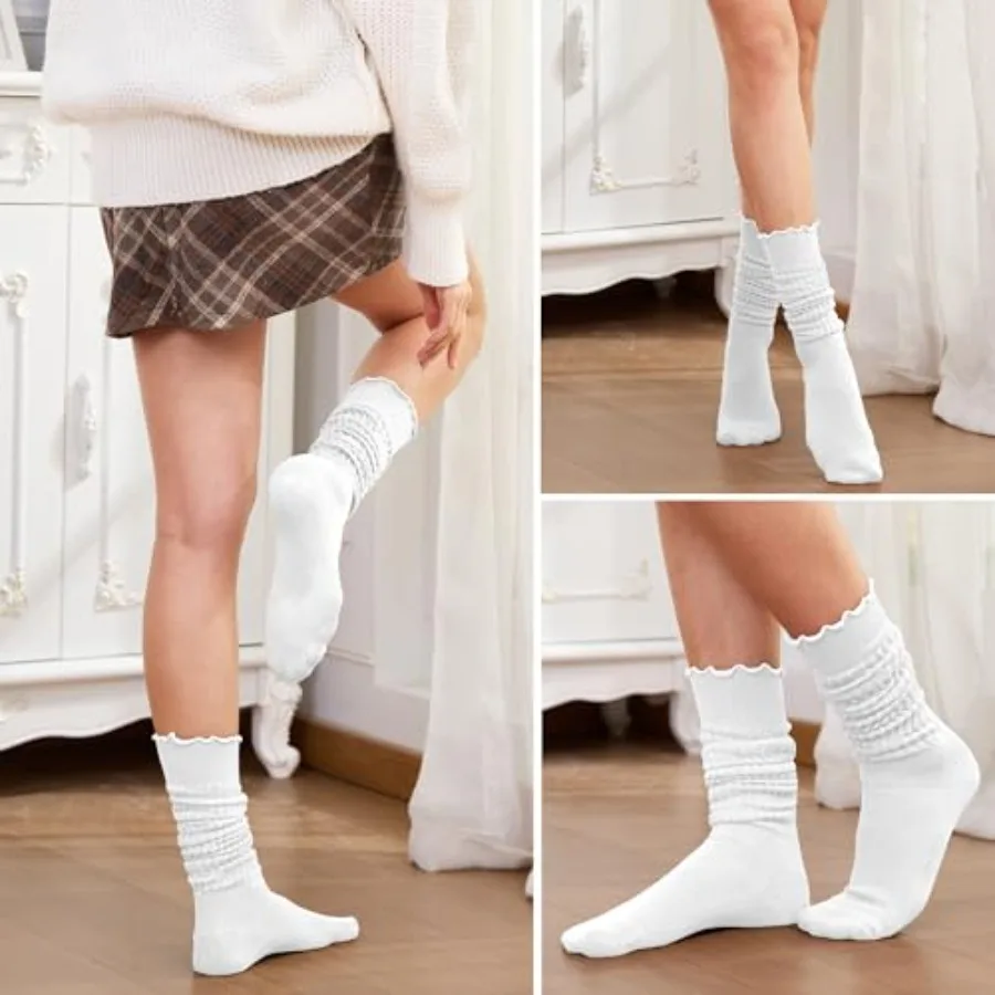 Women's Ruffle Slouchy Socks 3 - Boot Sock Slouchy บทวิจารณ์และราคา