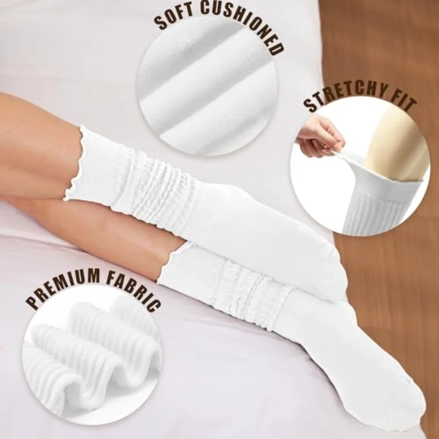 Women's Ruffle Slouchy Socks 3 - Boot Sock Slouchy บทวิจารณ์และราคา