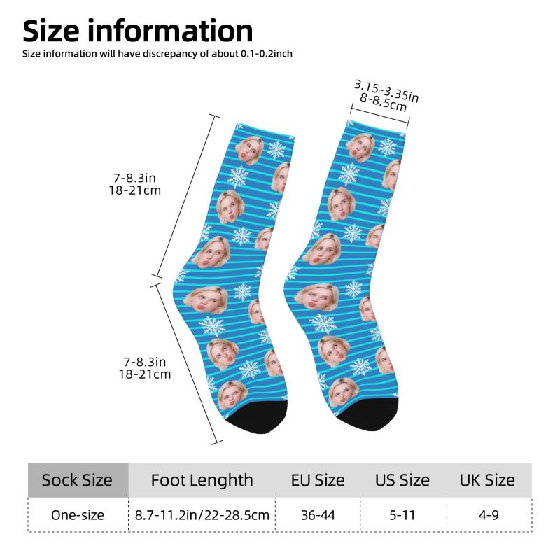 Christmas Face Photo Personali - Dress Sock Men บทวิจารณ์และราคา