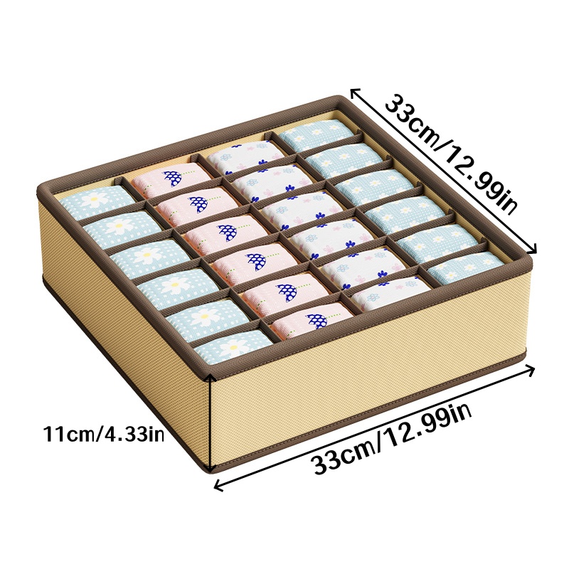 1pc 24grids Cabinet Underwear  - Sock Organizer Tray บทวิจารณ์และราคา