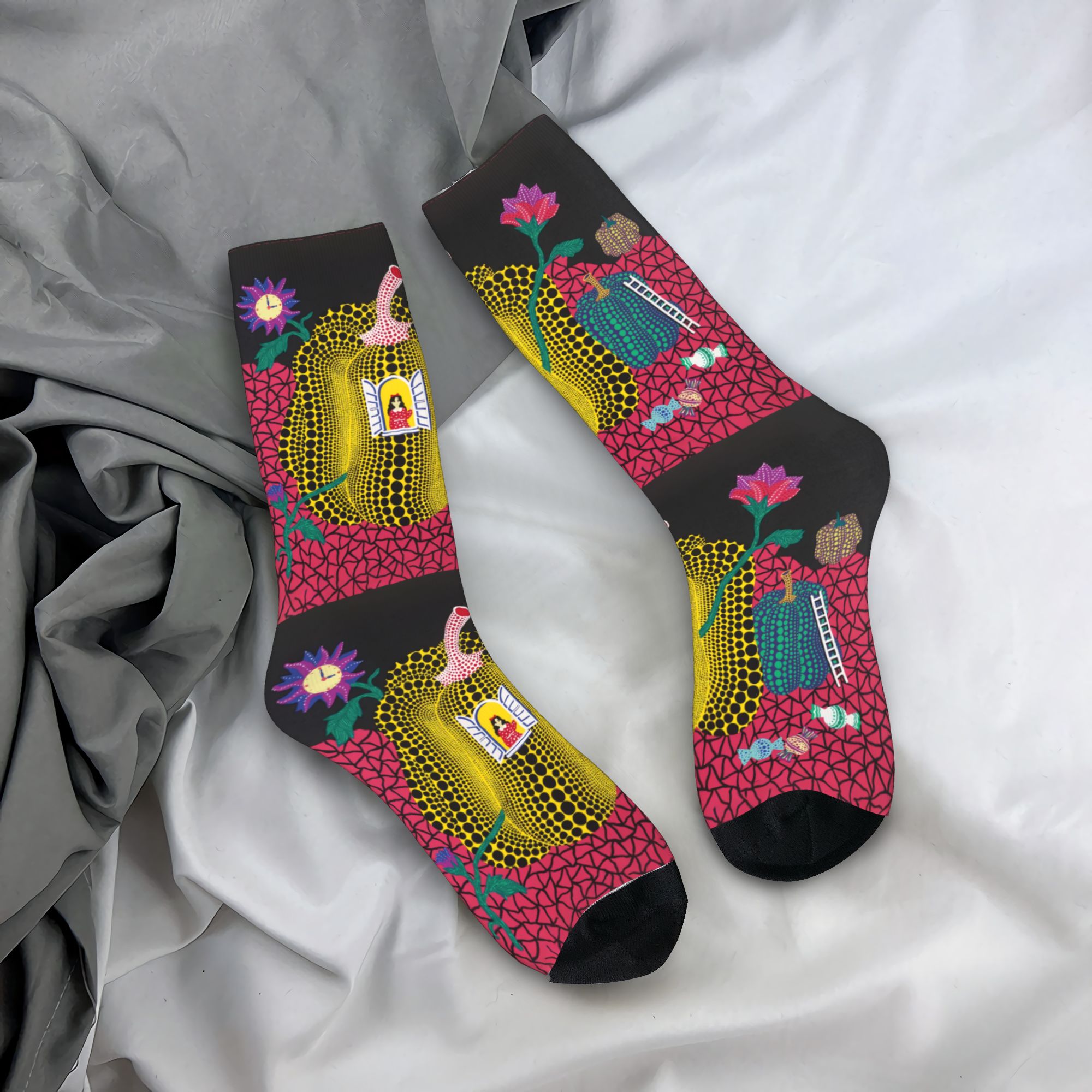 Custom Yayoi Kusama Abstract P - Dress Sock Men บทวิจารณ์และราคา