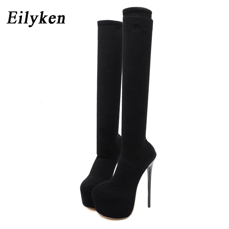 Eilyken Fashion Platform Stret - Knee High Sock Women บทวิจารณ์และราคา