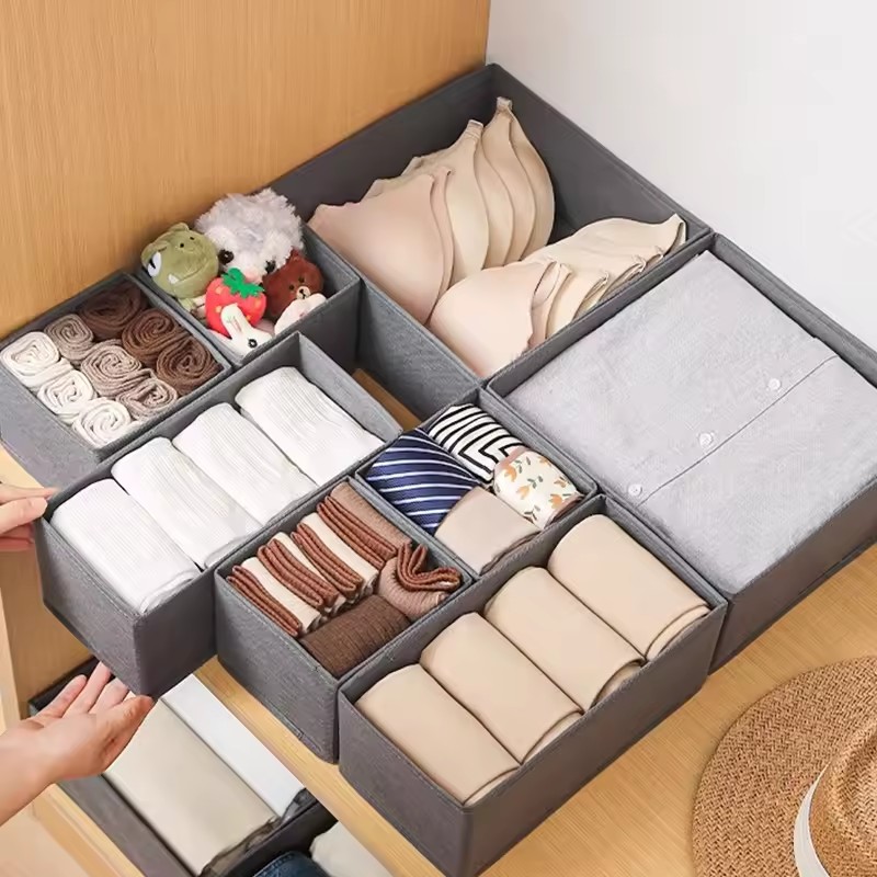 3PC Fabric Underwear Storage B - Sock Organizer Tray บทวิจารณ์และราคา