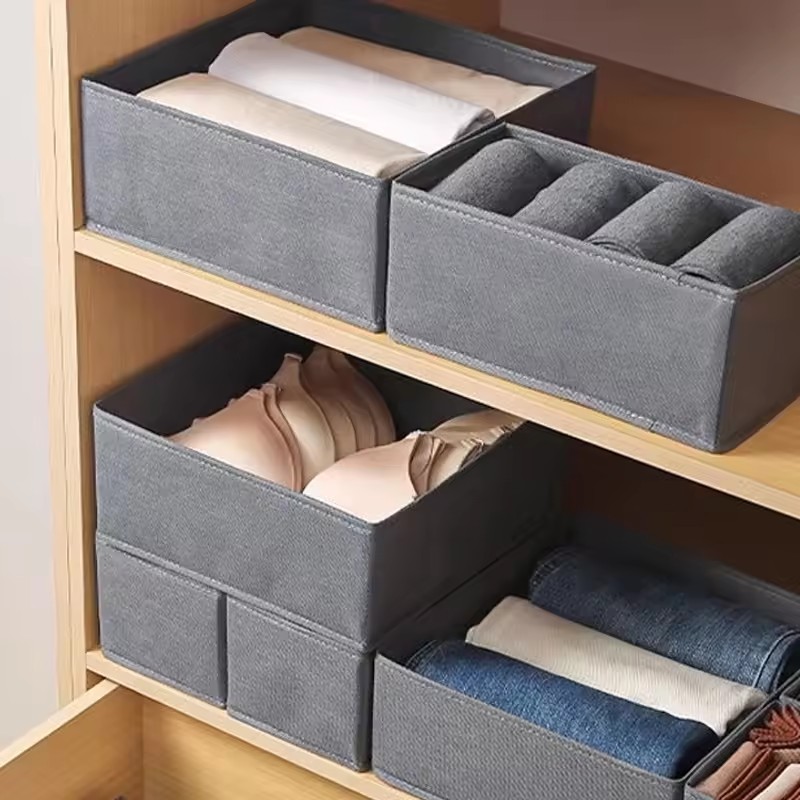 3PC Fabric Underwear Storage B - Sock Organizer Tray บทวิจารณ์และราคา