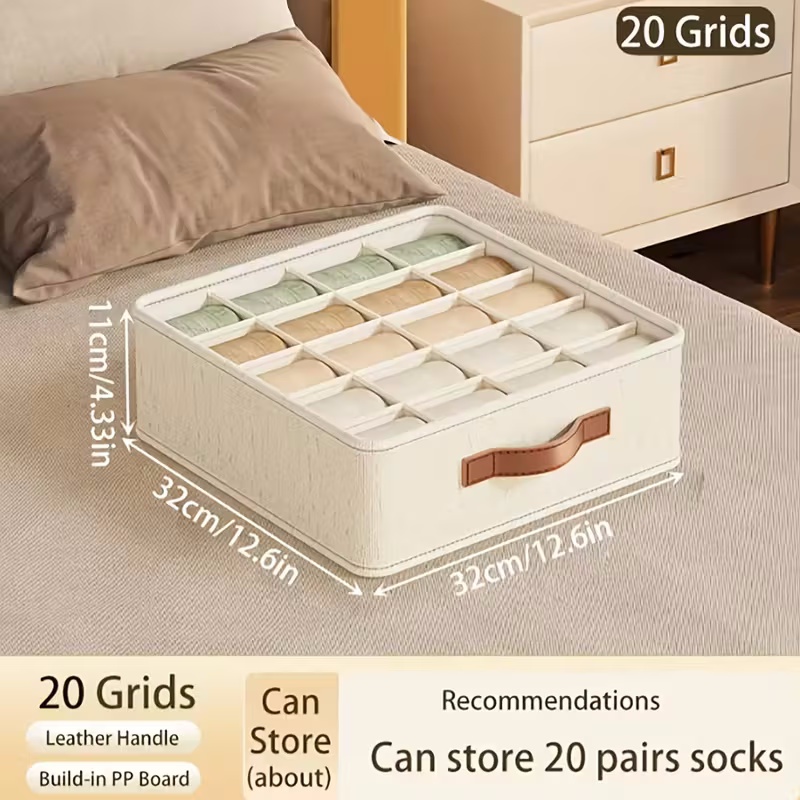 1-5PCS Fabric Drawer Organizer - Sock Organizer Tray บทวิจารณ์และราคา