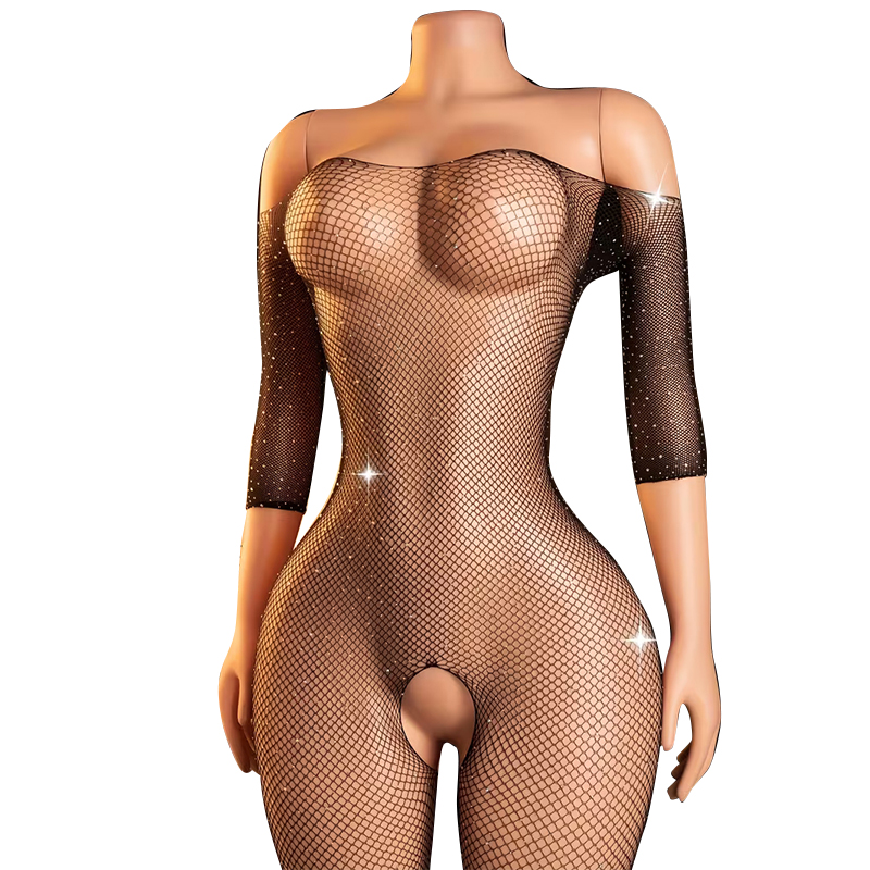 Plus Size Erotic Sexy Lingerie - Fishnet Stocking Women บทวิจารณ์และราคา