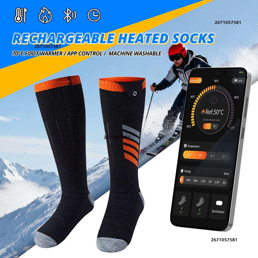 APP Control Heated Socks Recha - Thermal Sock Winter บทวิจารณ์และราคา