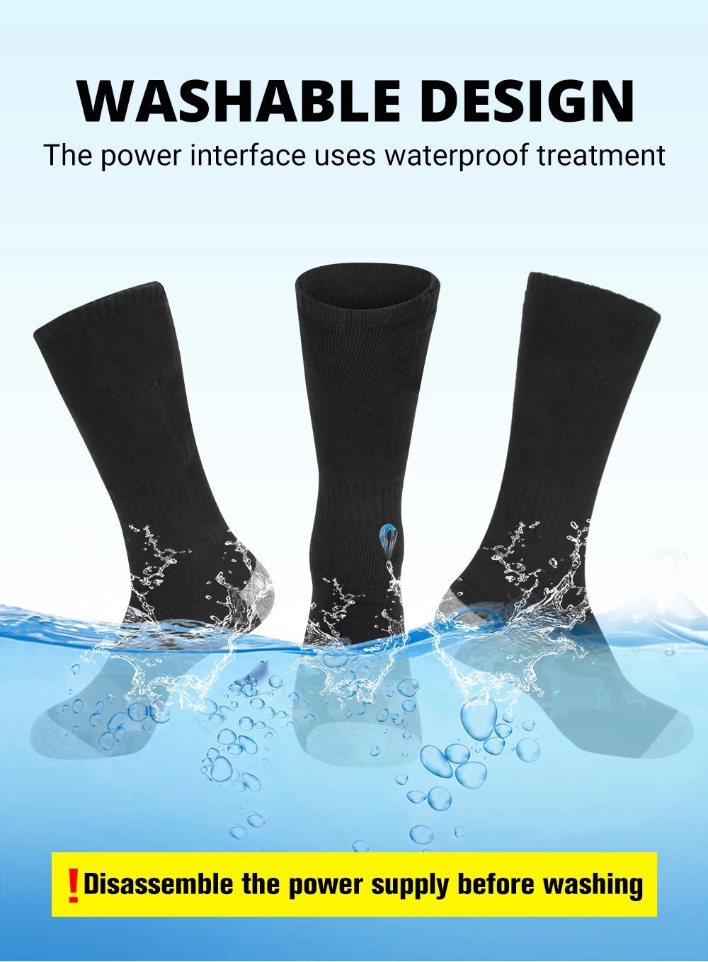 Heating Socks 6000mah Battery  - Thermal Sock Winter บทวิจารณ์และราคา