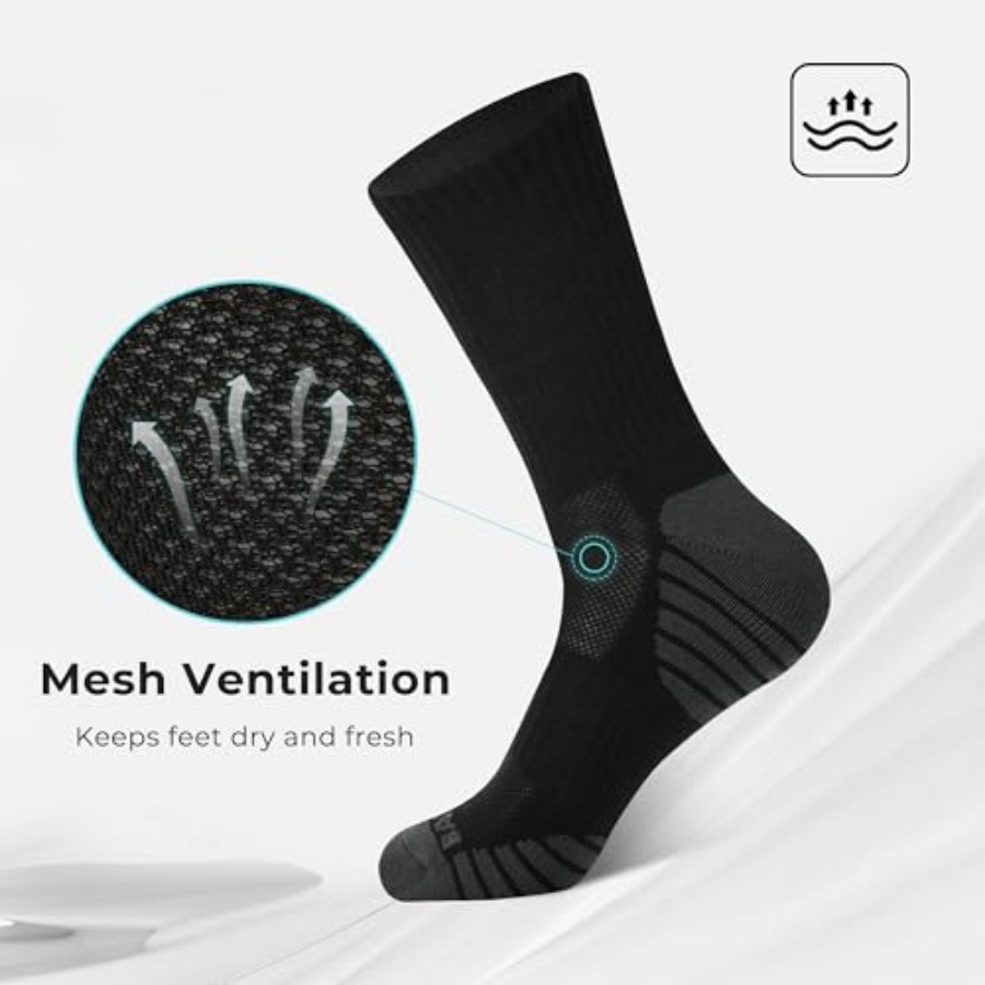 BAMBOO COOL Men's Crew Socks A - Cotton Crew Sock Pack บทวิจารณ์และราคา