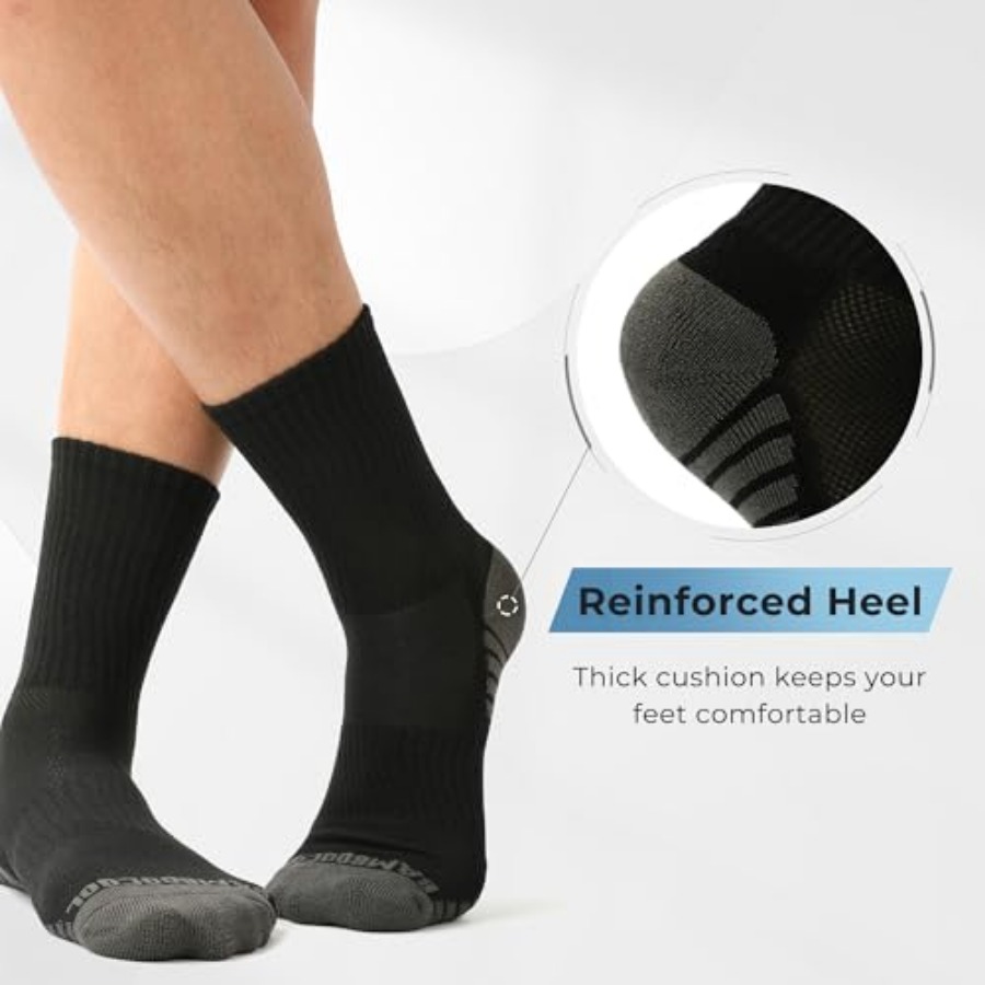 BAMBOO COOL Men's Crew Socks A - Cotton Crew Sock Pack บทวิจารณ์และราคา