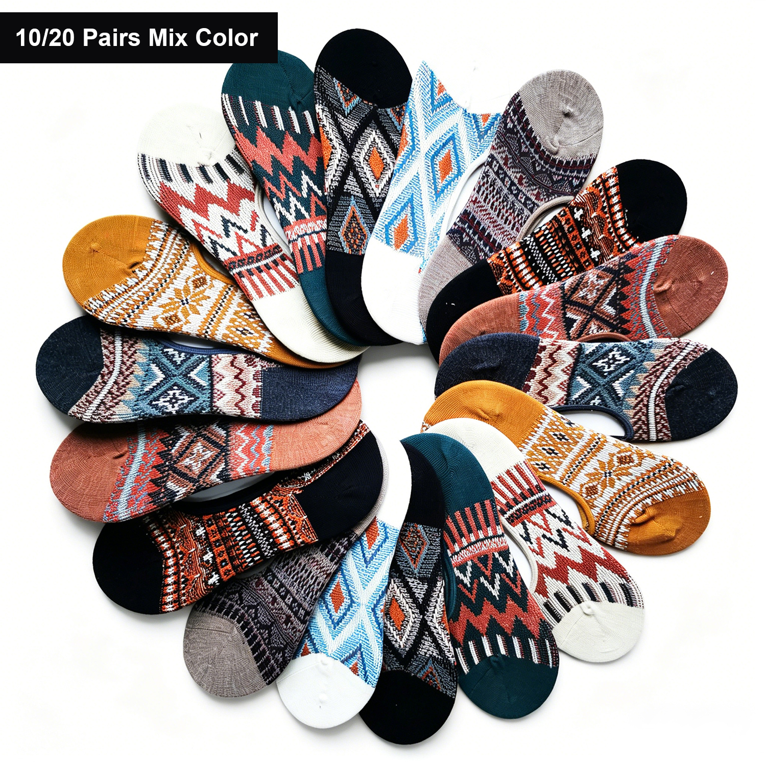 10/20 Pairs No Show Socks Men  - No Show Sock Women บทวิจารณ์และราคา