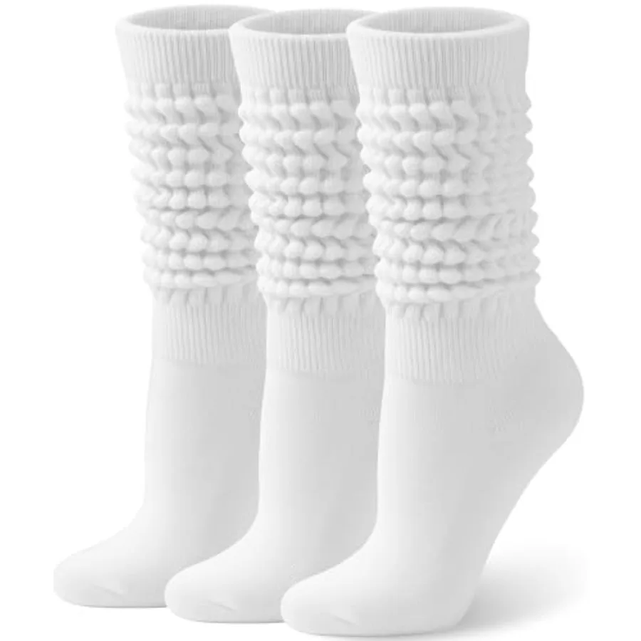 3Pairs Slouchy Socks for Women - Boot Sock Slouchy บทวิจารณ์และราคา