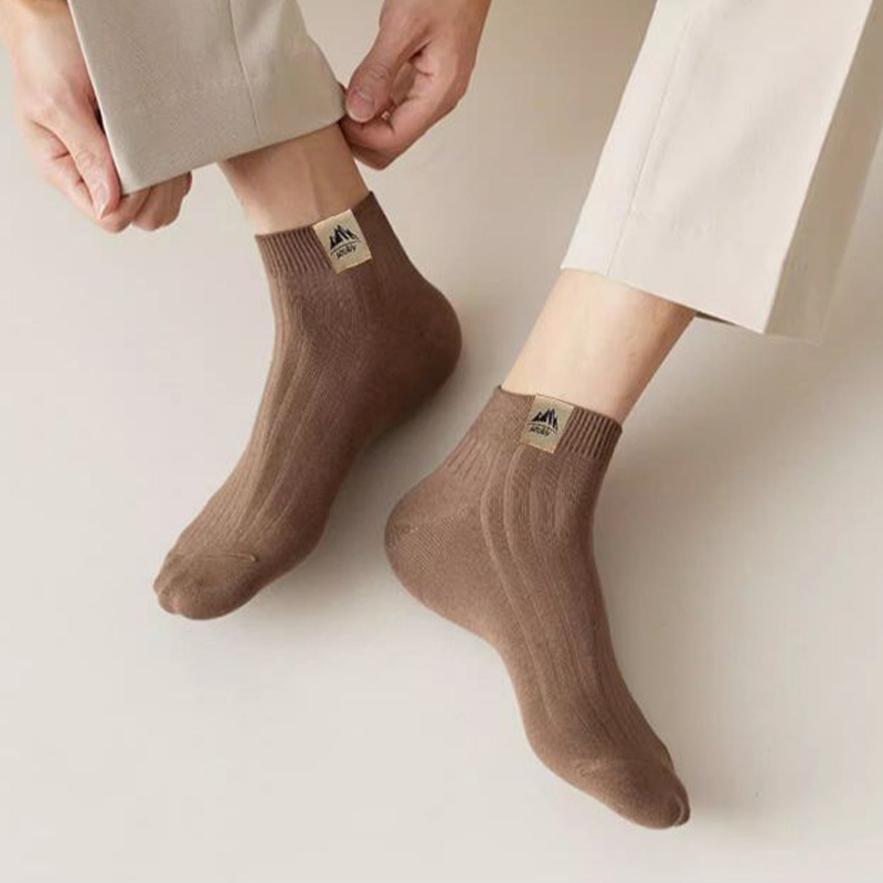 5Pairs Men's Simple Crew Socks - Ankle Sock Low Cut บทวิจารณ์และราคา