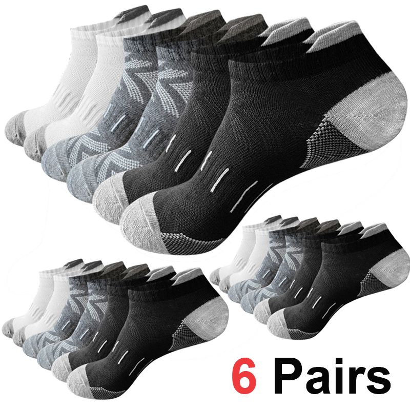 6/12Pairs Men's Arrow Print An - Athletic Sock Cushion บทวิจารณ์และราคา