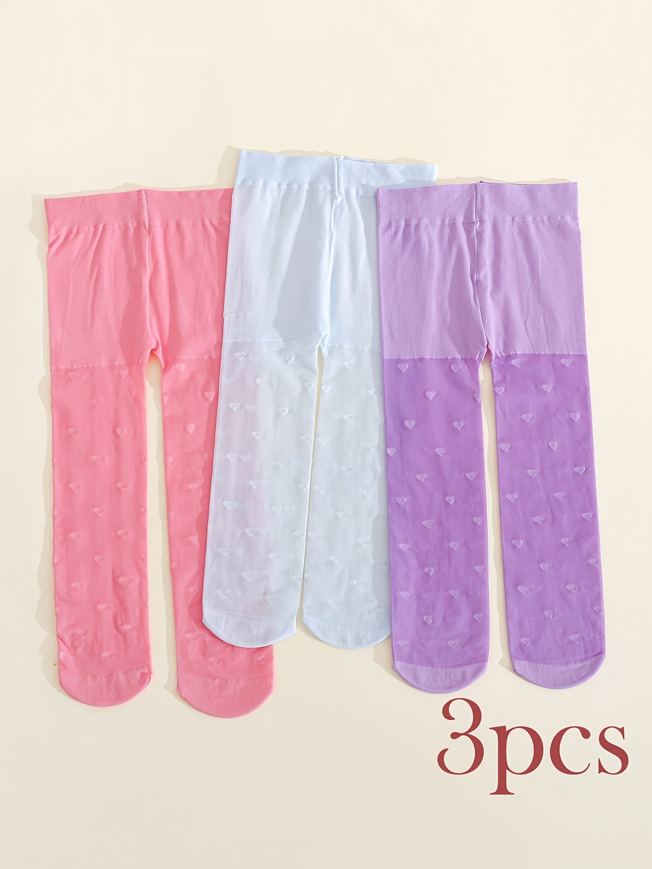 3 Pairs Toddler Girls Thin She - Tights Pantyhose Sheer บทวิจารณ์และราคา