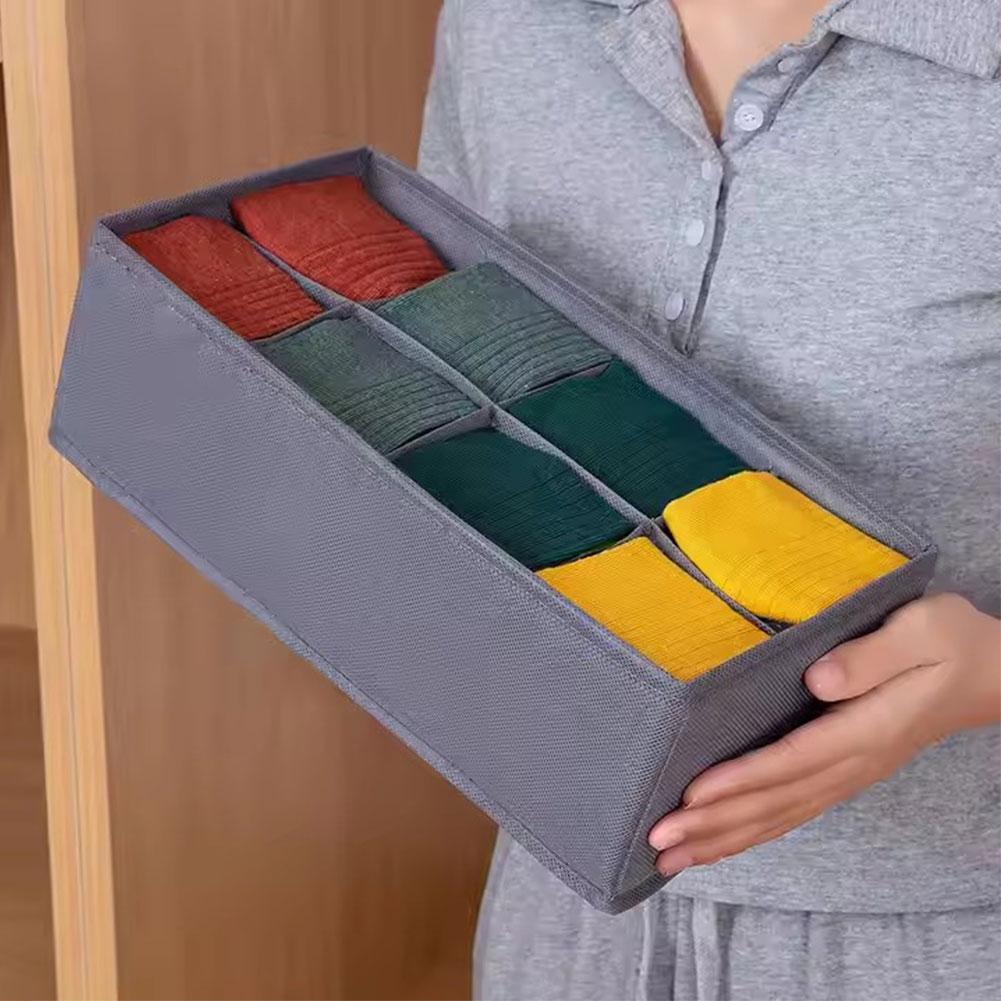 6/7/8/24 Grids Foldable Fabric - Sock Organizer Tray บทวิจารณ์และราคา